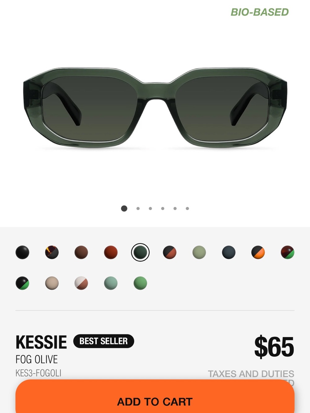 Kessie Fog Olive Women’s Sunglasses